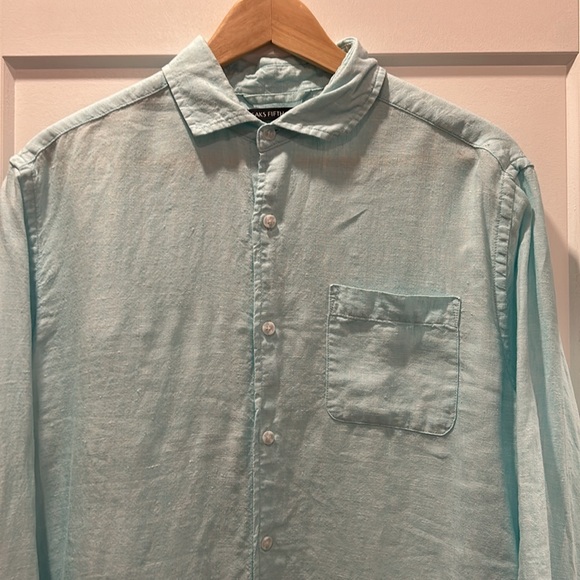 Linen Shirt (Men) in Blue - Picture 2 of 10